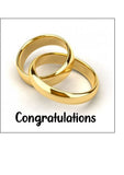 Wedding Edible Icing Cake Topper - Gold wedding rings