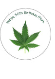 Weed, Marijuana Edible Icing Cake Topper 01