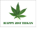 Weed, Marijuana Edible Icing Cake Topper 01