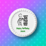 Weed, Cannabis, Marijuana Edible Icing Cake Topper 06