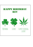 Weed, Cannabis, Marijuana Edible Icing Cake Topper 11 - Super Lucky