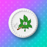 Weed, Marijuana Edible Icing Cake Topper 15 - Funny skunk leaf