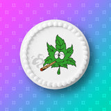 Weed, Cannabis, Marijuana Edible Icing Cake Topper 15 - Funny skunk leaf