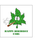 Weed, Cannabis, Marijuana Edible Icing Cake Topper 15 - Funny skunk leaf