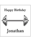 Weight Lifting 02 Edible Icing Cake Topper or Ribbon