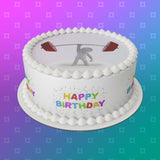 Weight Lifting 01 Edible Icing Cake Topper or Ribbon