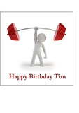 Weight Lifting 01 Edible Icing Cake Topper or Ribbon