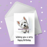 West Highland Terrier Birthday Card 01 - Westie Dog