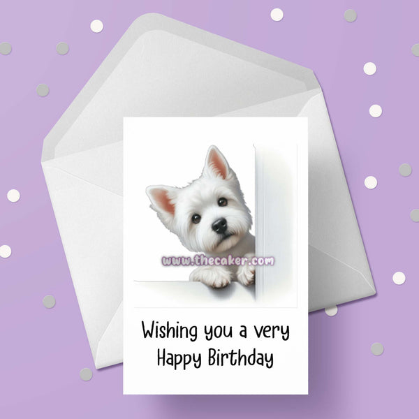 West Highland Terrier Birthday Card 01 - Westie Dog