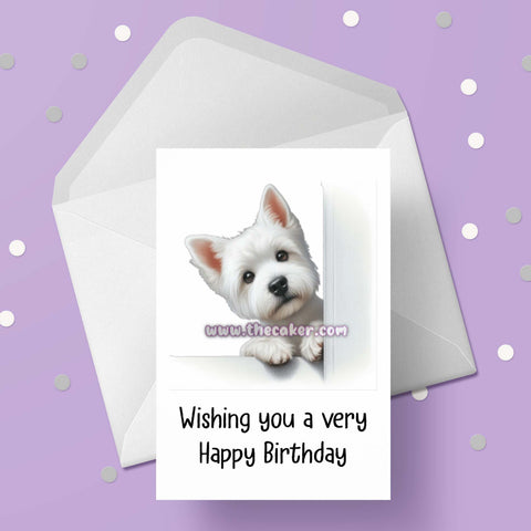 West Highland Terrier Birthday Card 01 - Westie Dog