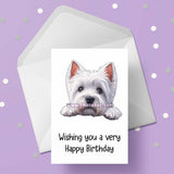 West Highland Terrier Birthday Card 02 - Westie Dog