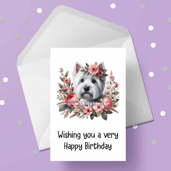 West Highland Terrier Birthday Card 03 - Westie Dog