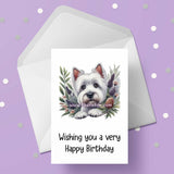 West Highland Terrier Birthday Card 04 - Westie Dog