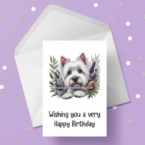 West Highland Terrier Birthday Card 04 - Westie Dog