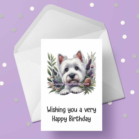 West Highland Terrier Birthday Card 04 - Westie Dog