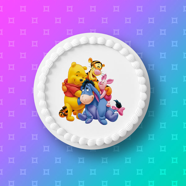 Winnie the Pooh 01 Edible icing Cake Topper OR Ribbon