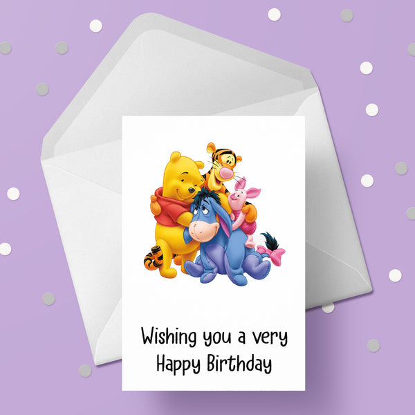 Winnie The Pooh 01 Birthday Card
