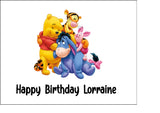 Winnie the Pooh 01 Edible icing Cake Topper OR Ribbon