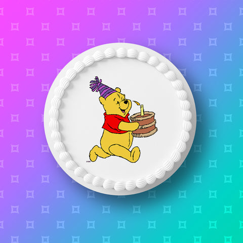 Winnie the Pooh 03 Edible icing Cake Topper OR Ribbon