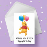 Winnie The Pooh 02 Birthday Card
