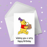 Winnie The Pooh 03 Birthday Card