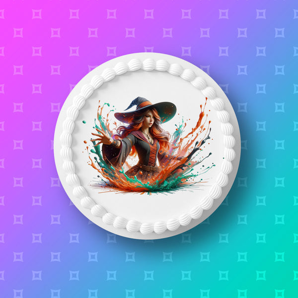 Witch 01 Edible Icing Cake Topper
