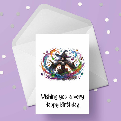 Witch 02 Birthday Card