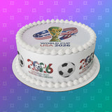World Cup 2026 Football Edible Icing Cake Topper or Topper 03