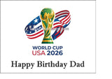 World Cup 2026 Football Edible Icing Cake Topper or Topper 03