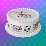 World Cup 2026 Football Edible Icing Cake Topper or Topper 05