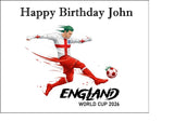 World Cup 2026 Football Edible Icing Cake Topper or Topper 05
