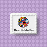 World Cup 2026 Football Edible Icing Cake Topper or Topper 01