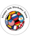 World Cup 2026 Football Edible Icing Cake Topper or Topper 01