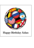 World Cup 2026 Football Edible Icing Cake Topper or Topper 01