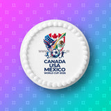 World Cup 2026 Football Edible Icing Cake Topper or Topper 02