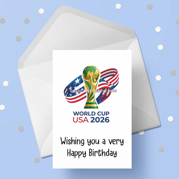 World Cup 2026 Football Birthday Card 03