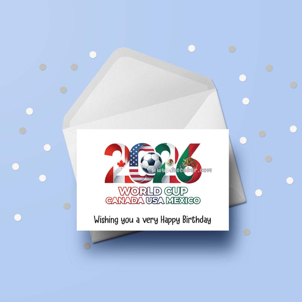 World Cup 2026 Football Birthday Card 04
