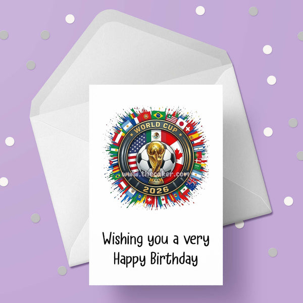 World Cup 2026 Football Birthday Card 06
