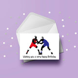 Wrestling Birthday Card