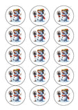 Christmas Cake Topper 01 - Funny snowman melting from fan