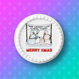 Christmas Cake Topper 01 -  Funny Diet Theme