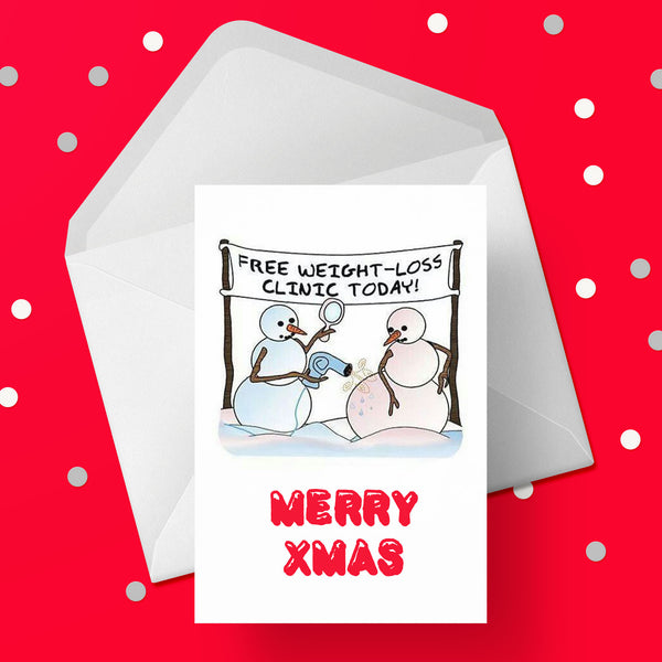 Christmas Card 01 -  Funny Diet Theme