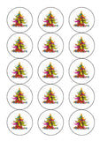 Christmas Cake Topper 03 - Cute fairy house Christmas tree