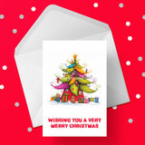 Christmas Cake Topper 03 - Cute fairy house Christmas tree