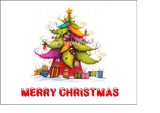 Christmas Cake Topper 03 - Cute fairy house Christmas tree