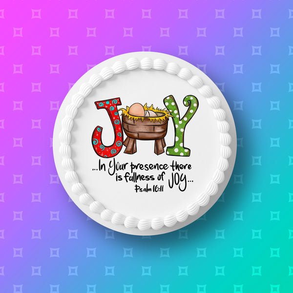 Christmas Cake Topper 09 -  Joy to the ....