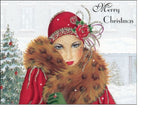 Christmas Cake Topper 10 - Art Deco Lady