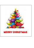 Christmas Cake Topper 11 - Cute Whimsical Colourful Quirky Tree