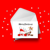 Christmas Cake Topper 15 -  Funny Santa and Rudolph