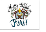 Christmas Cake Topper 18 - Happy Birthday Jesus